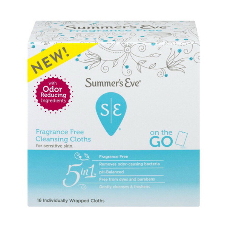 Summer’s Eve Fragrance Free Daily Gentle Cloths Gentle Micellar Formula Individually Wrapped Cloths 16 ct
