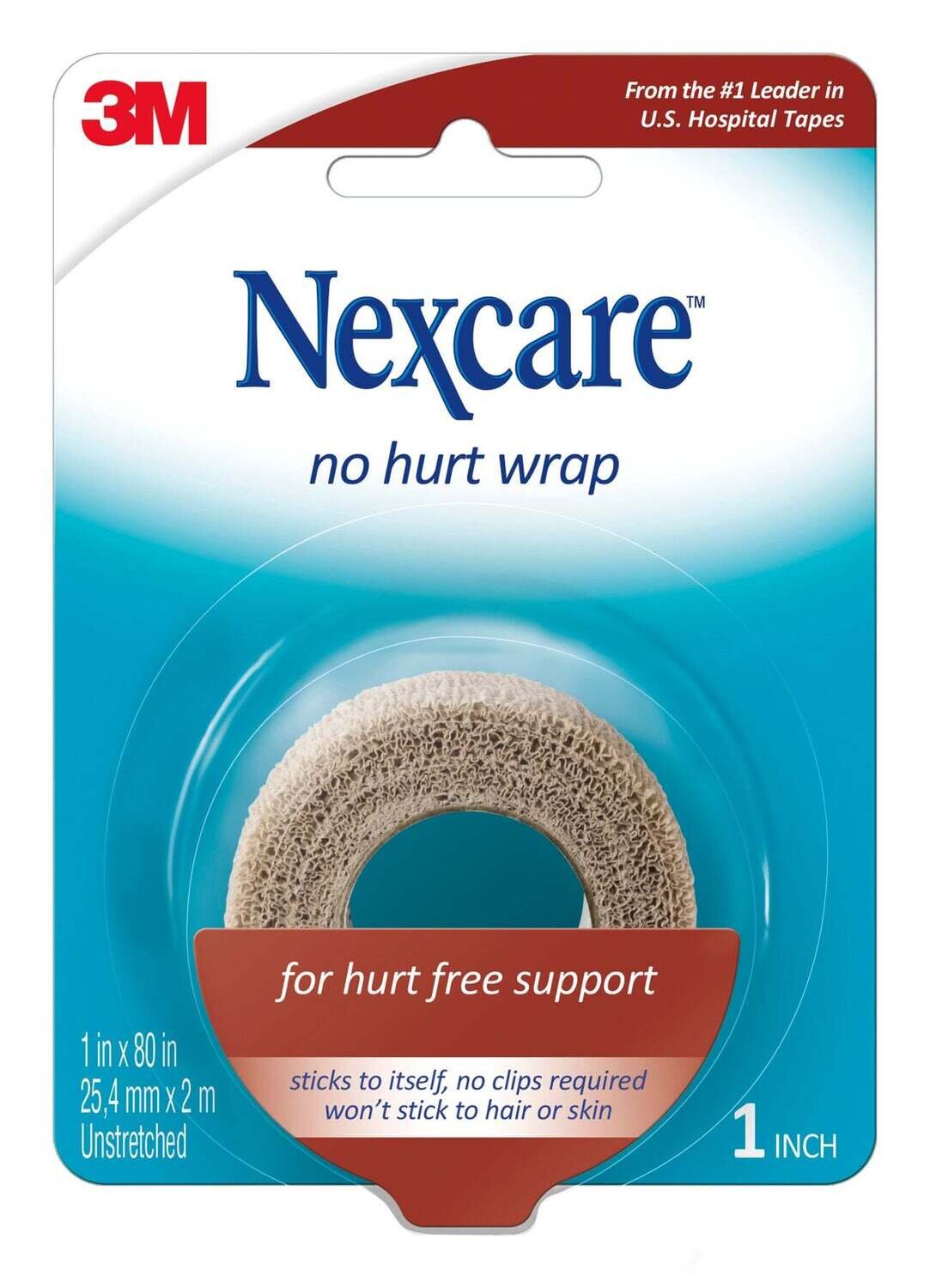 Nexcare No Hurt Wrap for Hurt Free Support 1in x 80in
