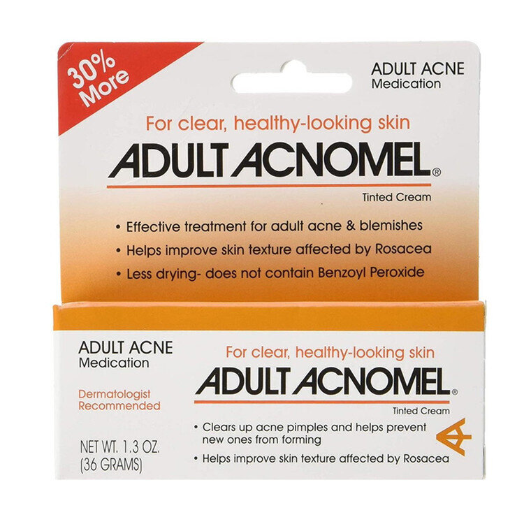 Adult Acnomel Adult Acne Medication Tinted Cream for Clear, Healthy-Looking Skin 1.3 oz
