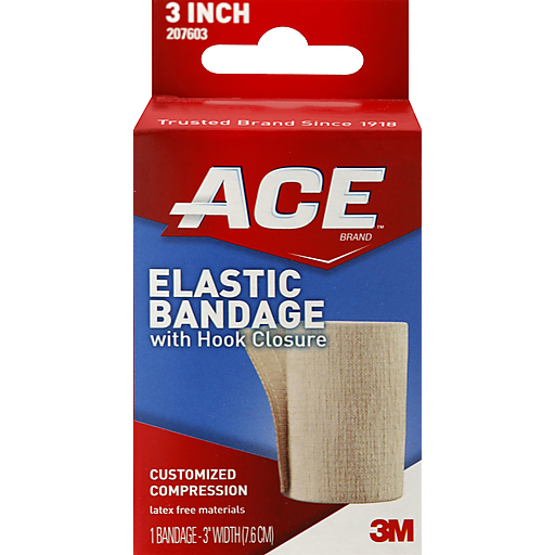 Ace Elastic Bandage with Hook Closure 3in x 63.6in