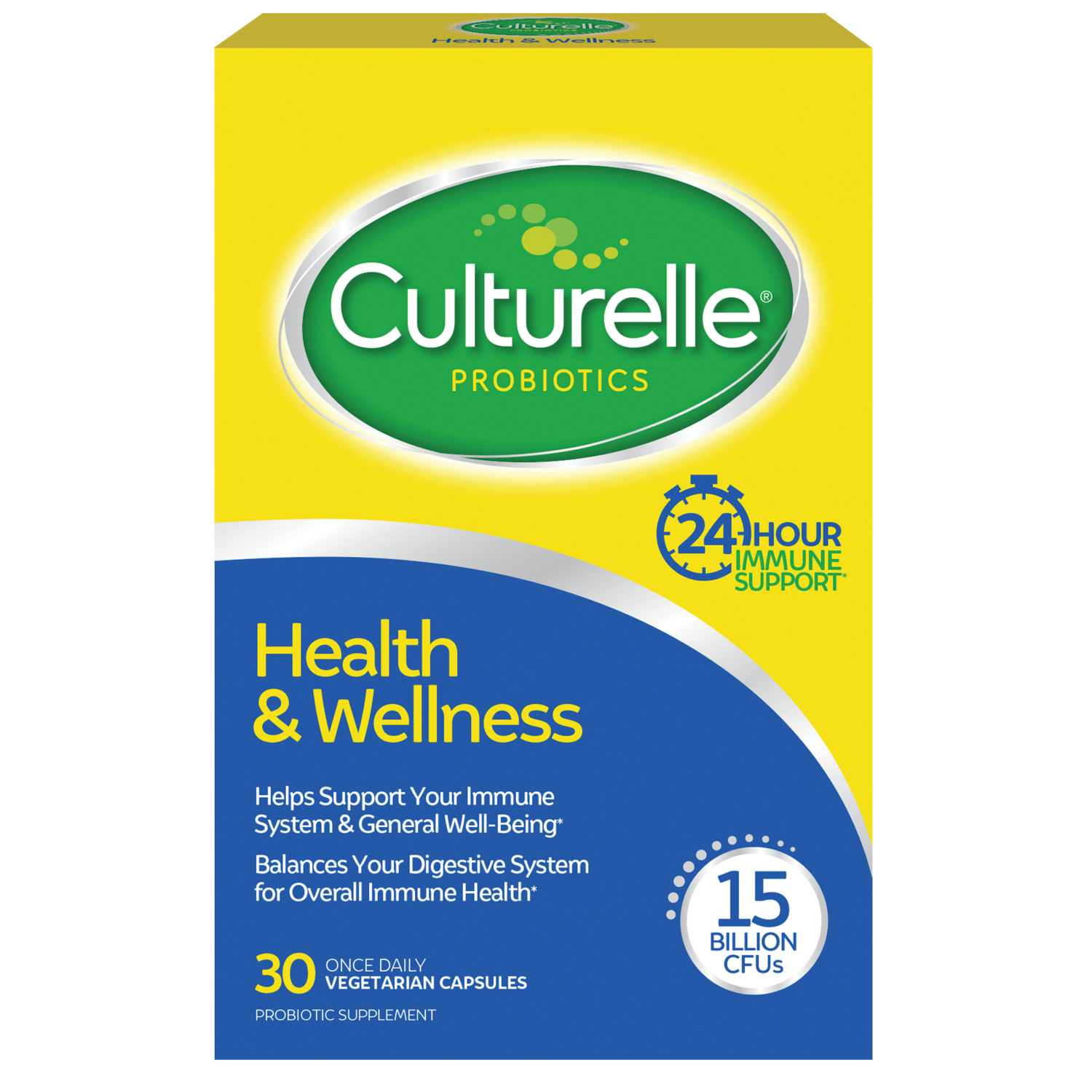 Culturelle Probiotics Health and Wellness Vegetarian Capsules 30 ct