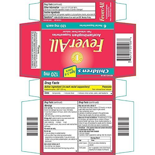Fever All Children’s Acetaminophen Suppositories 120 mg 6 ct