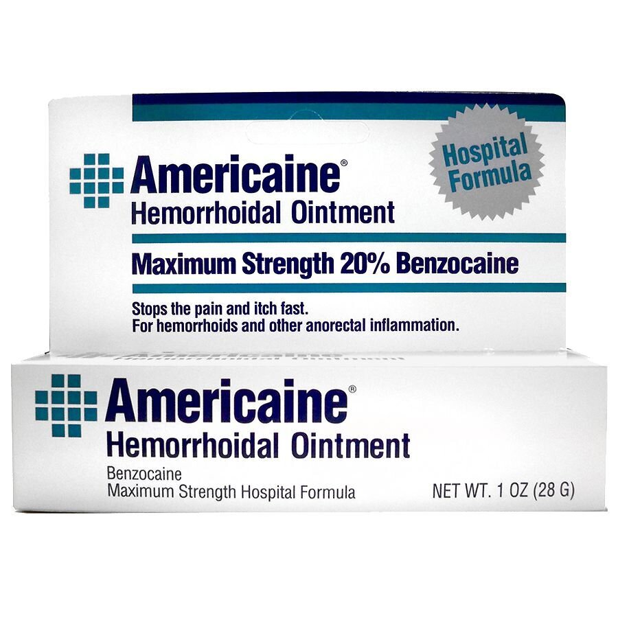 Americaine Hemorrhoidal Ointment Maximum Strength 20% Benzocaine 1 oz