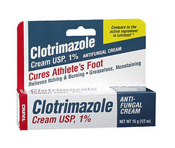 Athlete’s Foot Cream Clotrimazole 1% Antifungal Cream 15 g