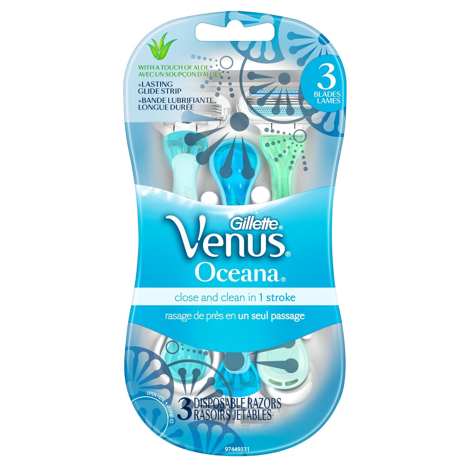 Gillette Venus Oceana Disposable Razors 3 pack