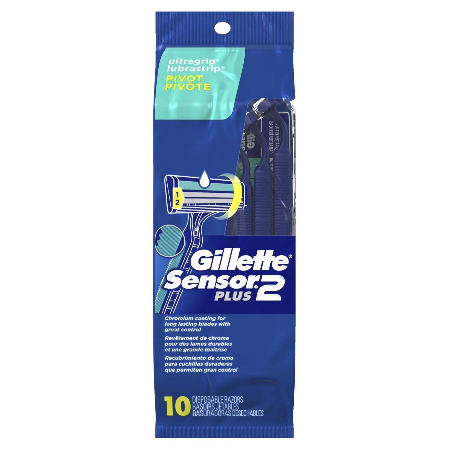Gillette Sensor 2 Plus Disposable Razors 10 pack