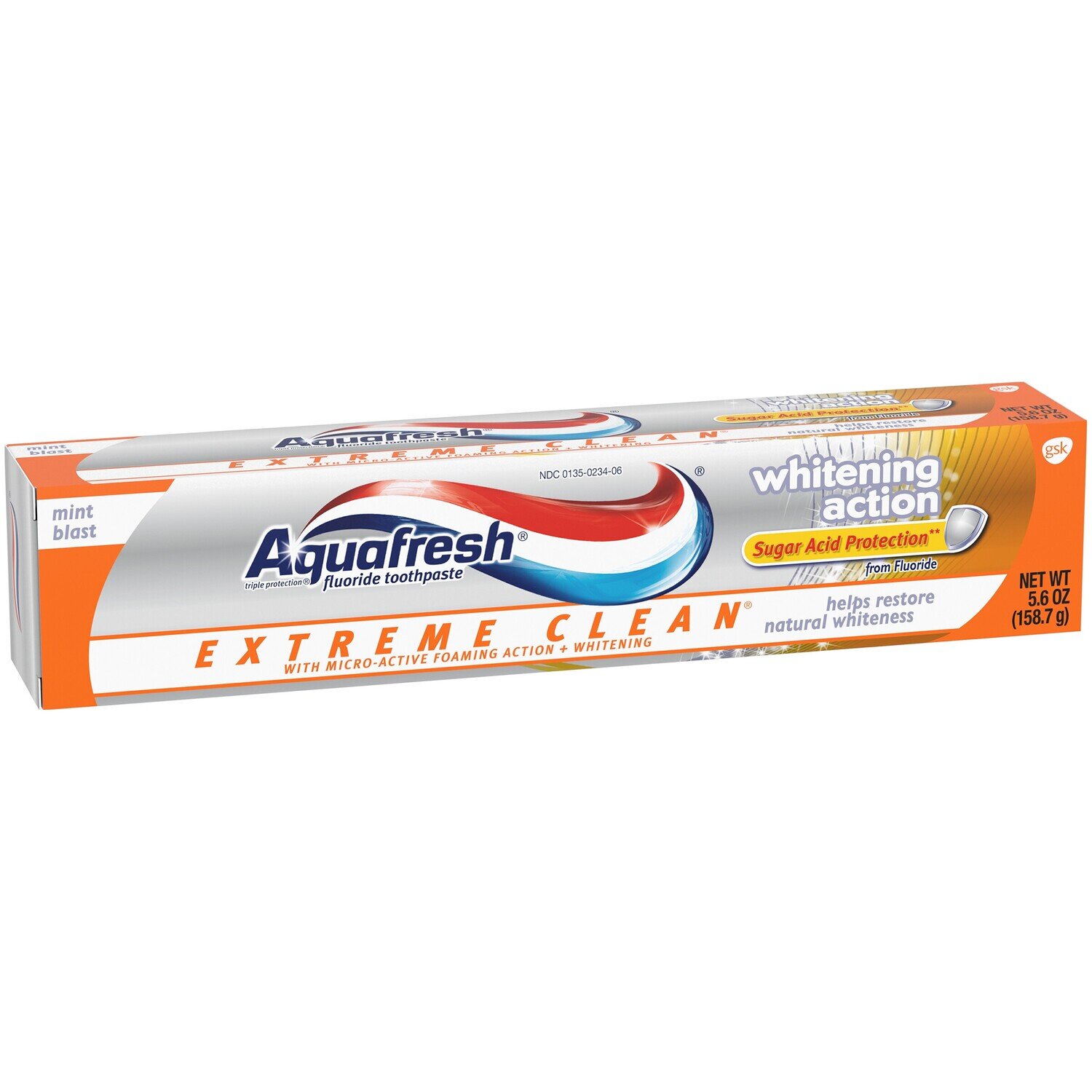 Aquafresh Extreme Clean Sugar Acid Protection With Whitening - Mint Blast 5.6oz