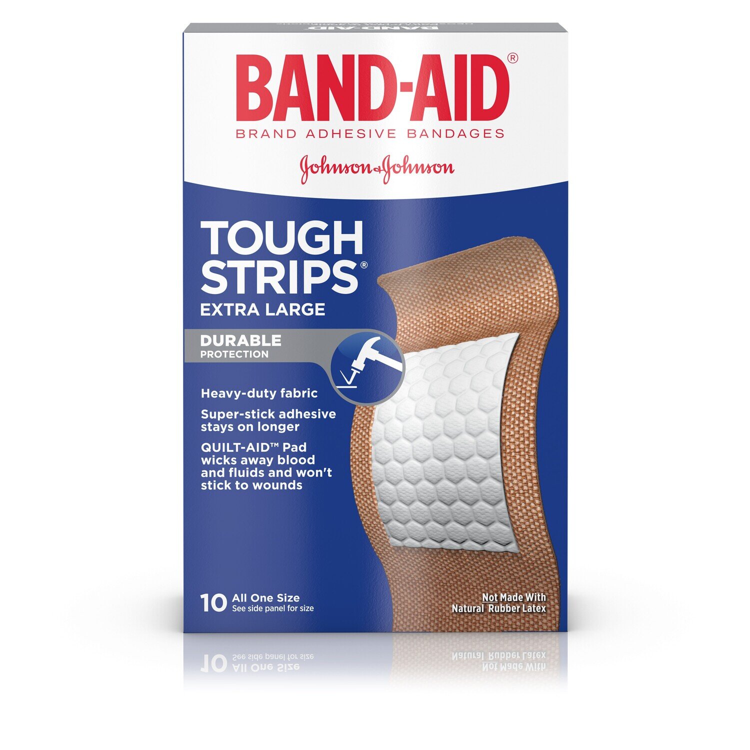 Band-Aid Tough Strips All One Size 1 3/4 in x 4 in 10 ct