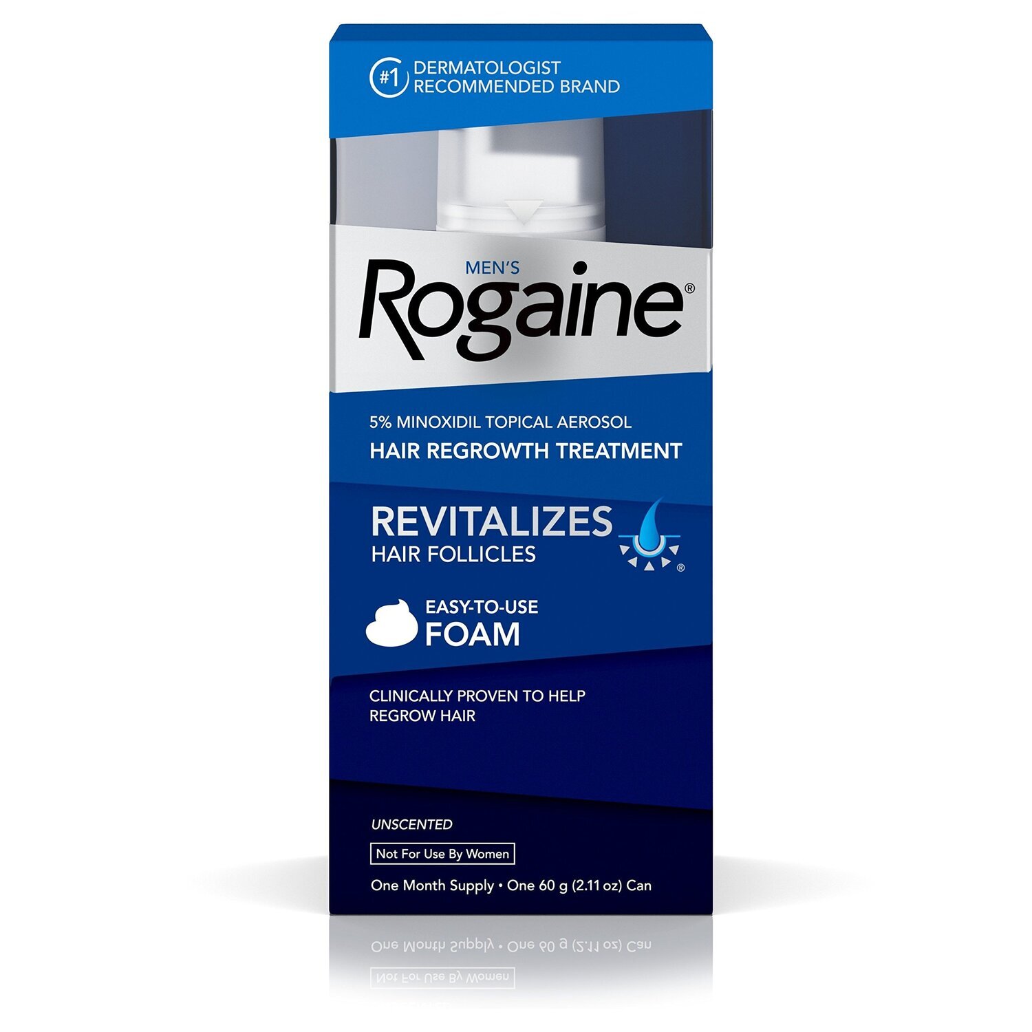 Men’s Rogaine Hair Regrowth Treatment Easy-To-Use Foam Unscented