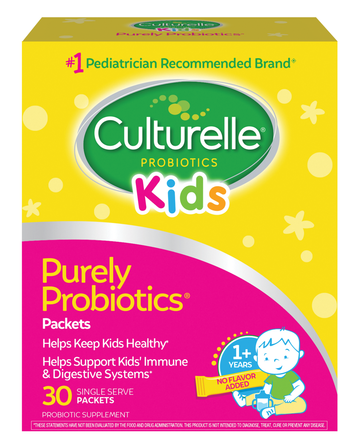 Culturelle Kids Probiotic Supplement Powder Packets - Unflavored 30ct