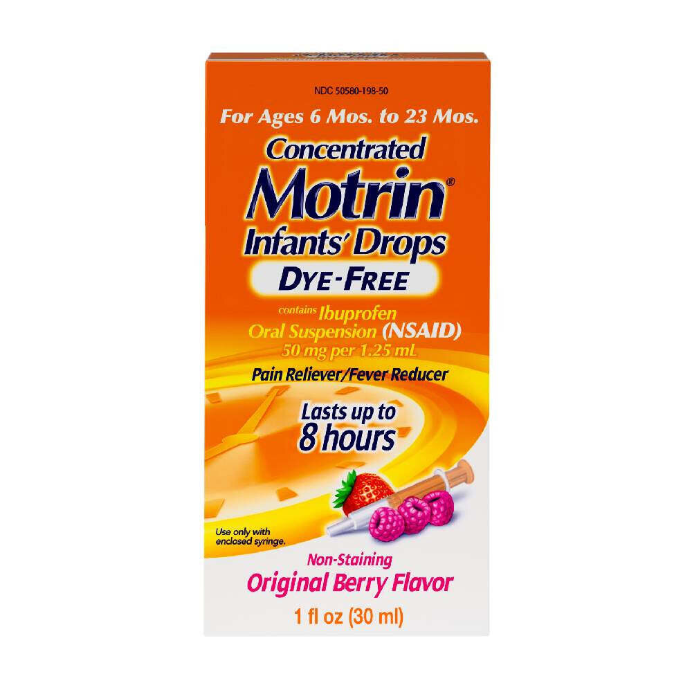 Motrin Infants’ Drops Dye-Free Original Berry Flavor