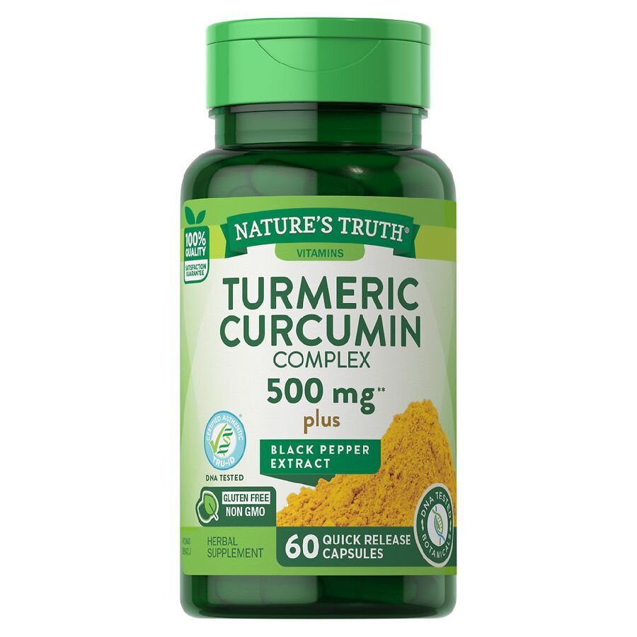 Turmeric Curcumin Complex 500mg Plus Black Pepper Extract Quick Release Capsules 60ct