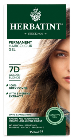Herbatint Permanent Haircolor Gel 7D Golden Blonde for Sensitive Skin