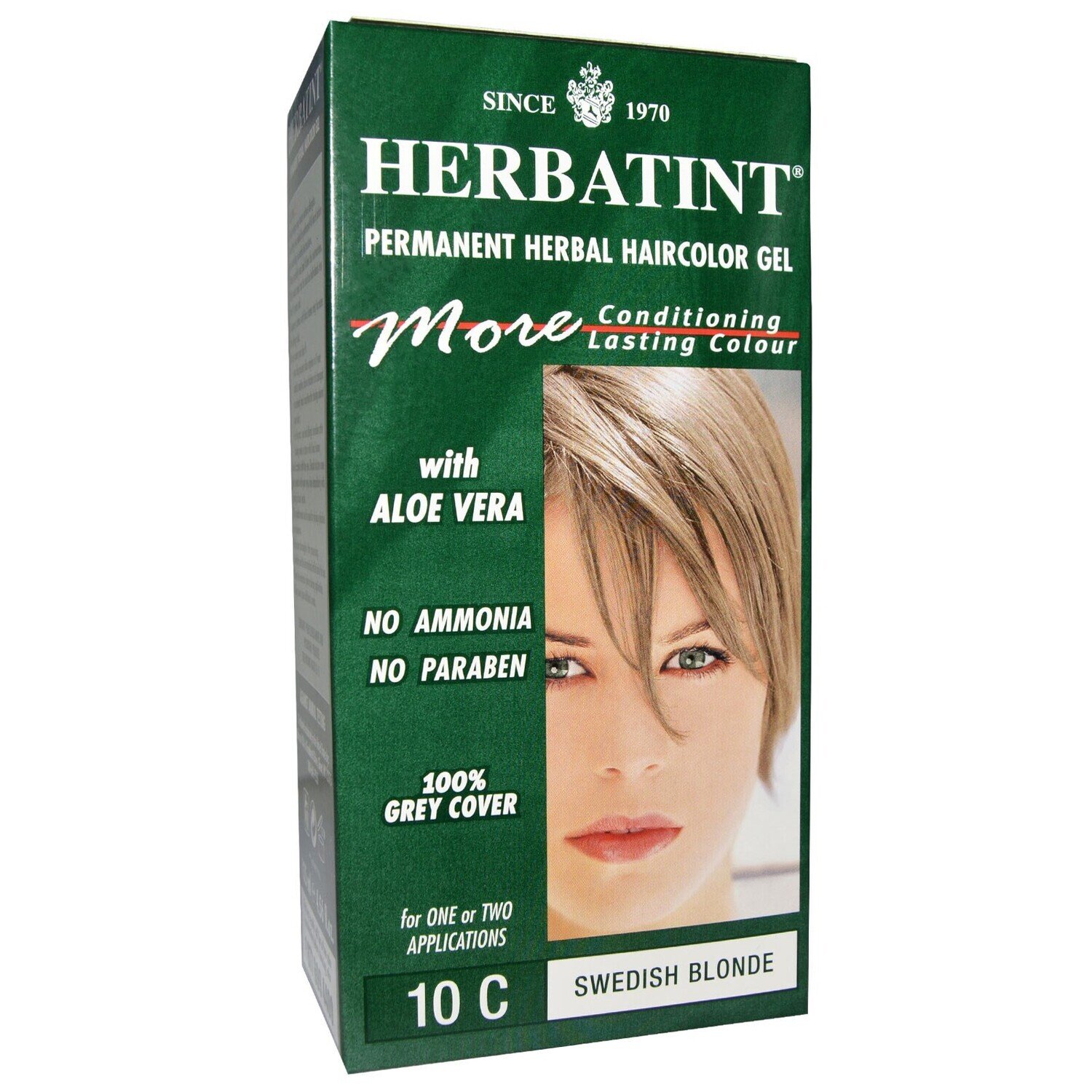 Herbatint Permanent Haircolor Gel 10C Swedish Blonde for Sensitive Skin