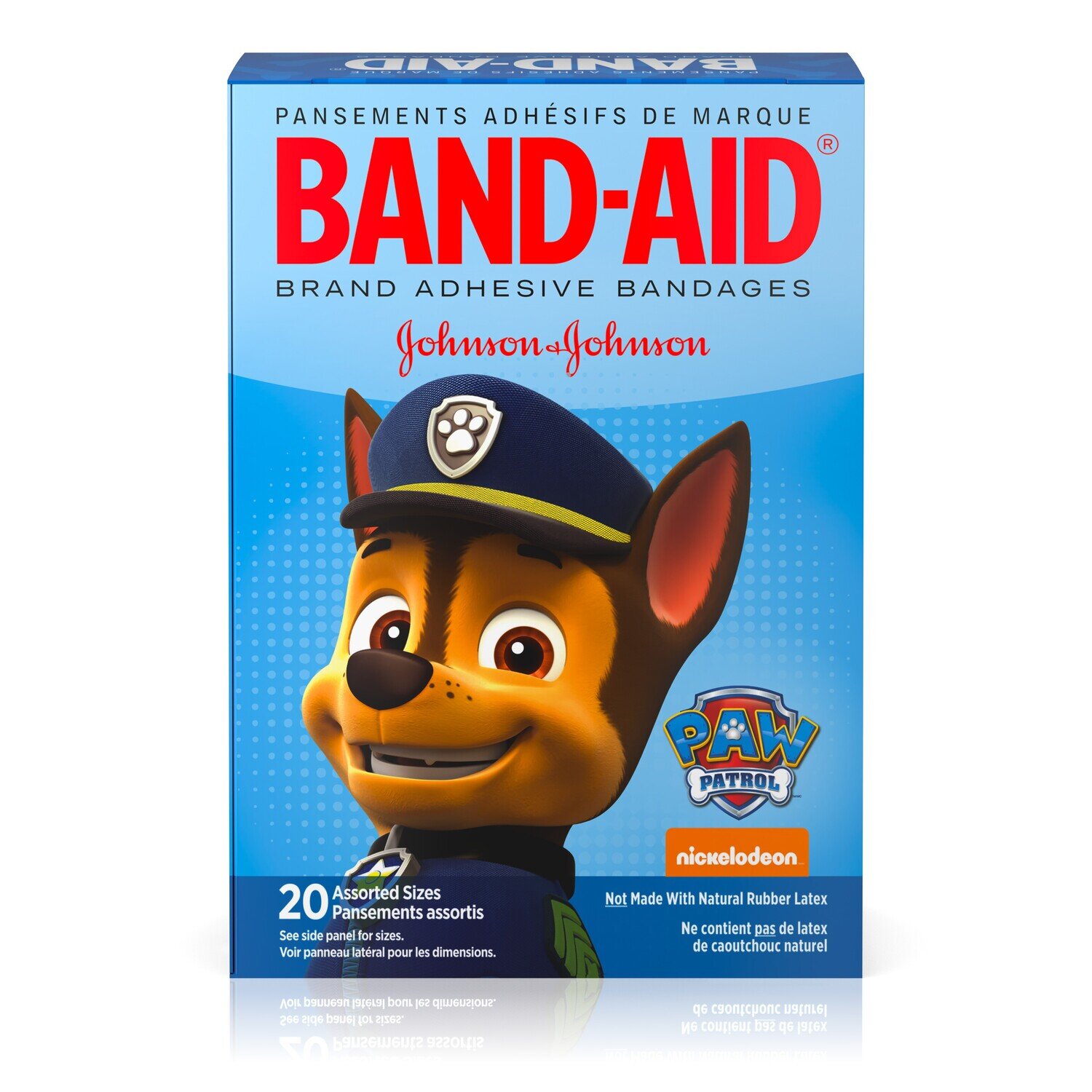Band-Aid Brand Adhesive Bandages Paw Patrol Assorted Sizes 20 ct