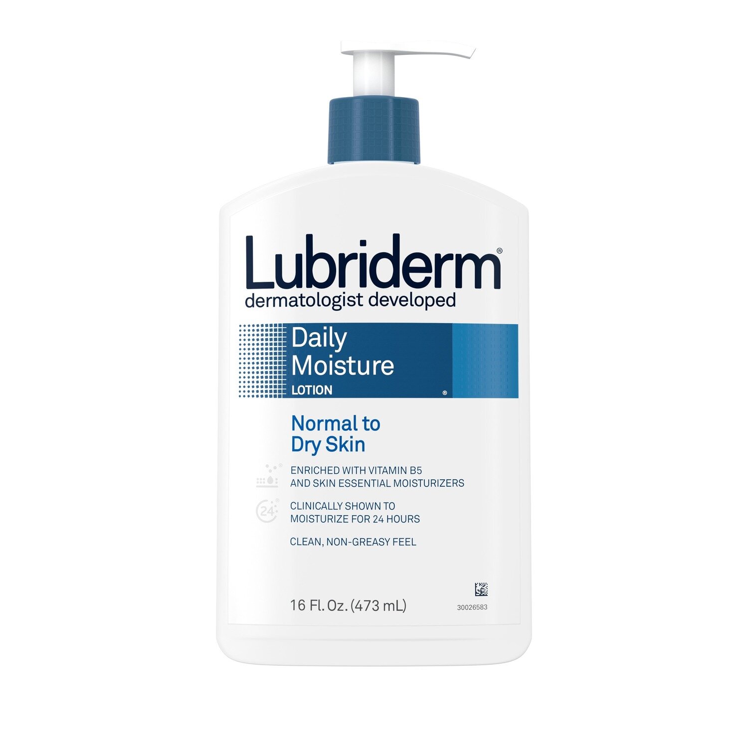 Lubriderm Daily Moisture Lotion Pump for Normal to Dry Skin 16 fl oz