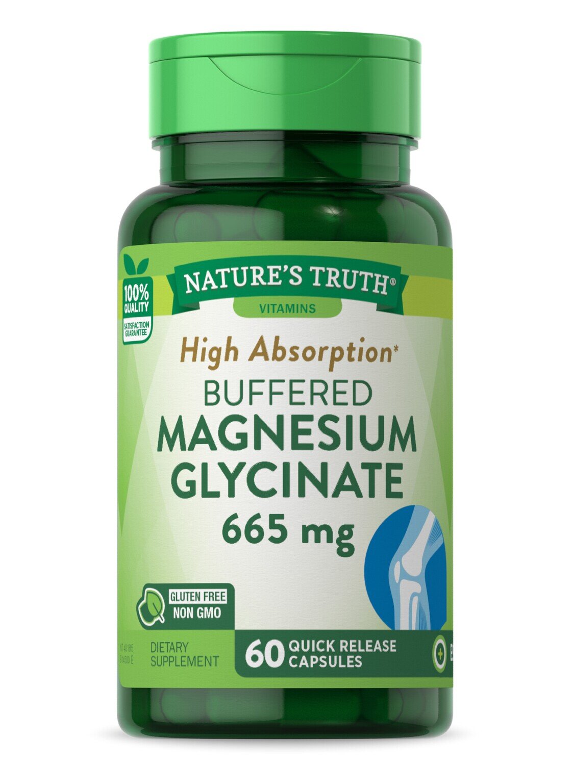 Magnesium Glycinate Superior Absorption Quick Release Capsules 60ct