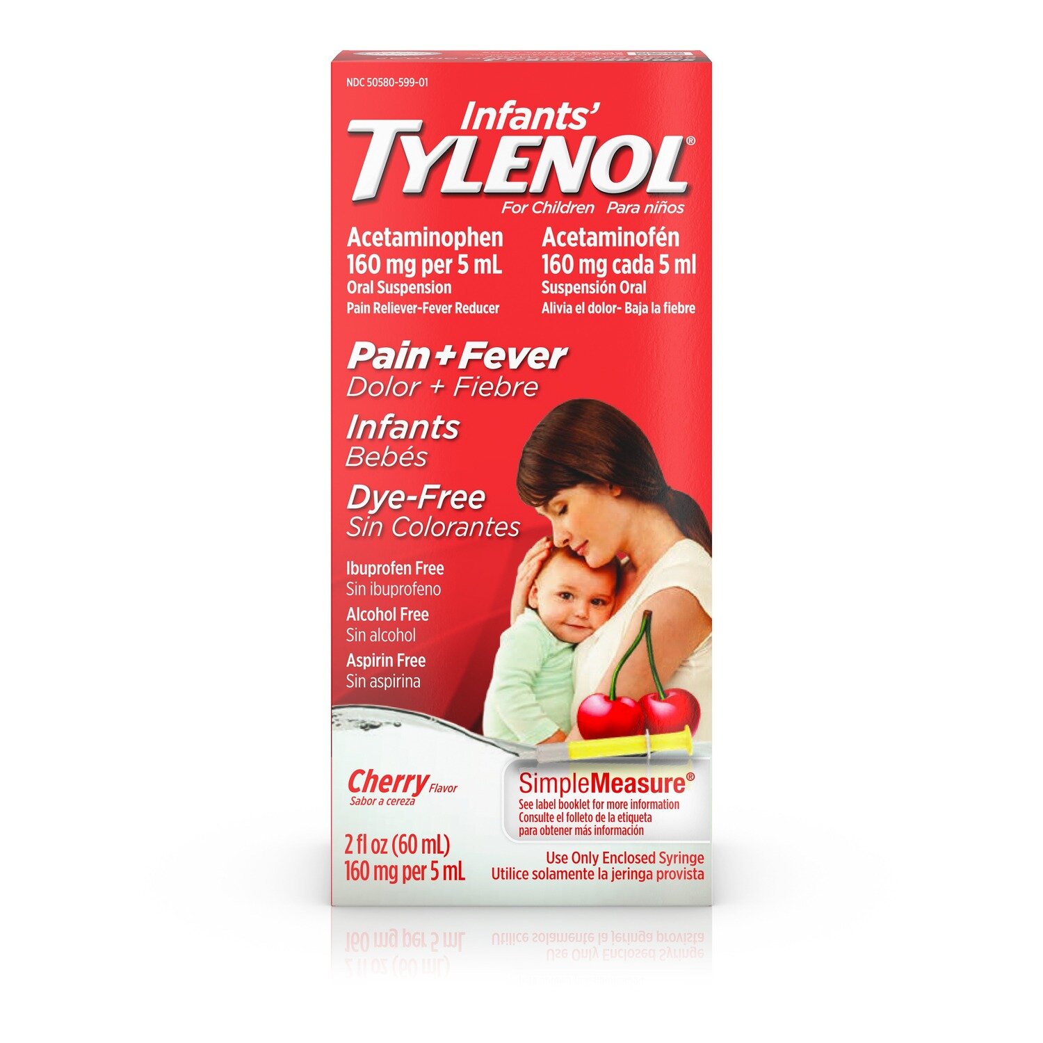 Tylenol Infants’ Oral Suspension Dye-Free Cherry Flavor
