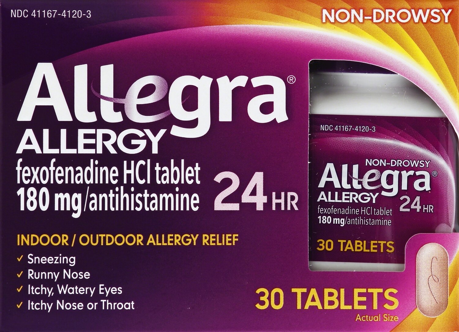 Allegra Allergy 24 Hour Non-Drowsy Tablets 30 ct
