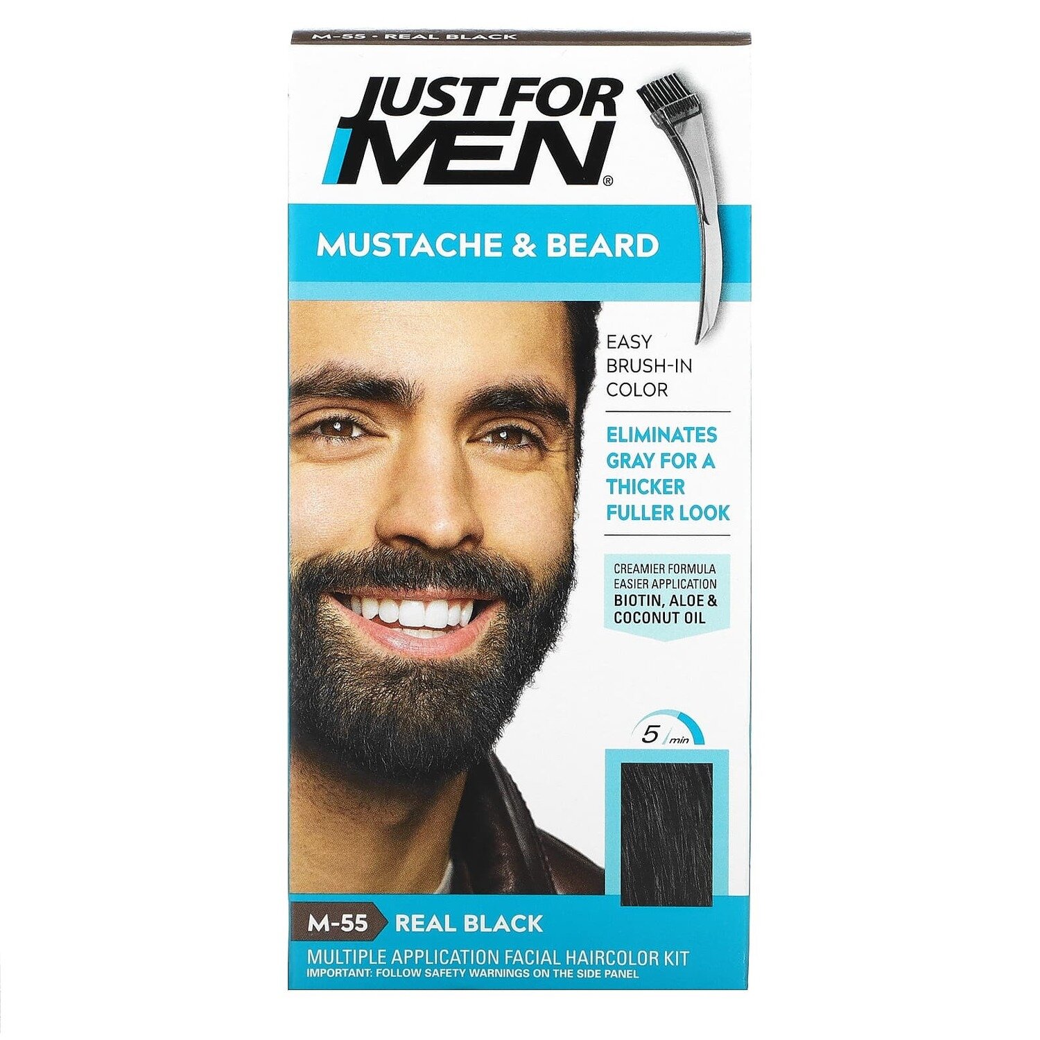 Just for Men Mustache and Beard Dye Real Black
