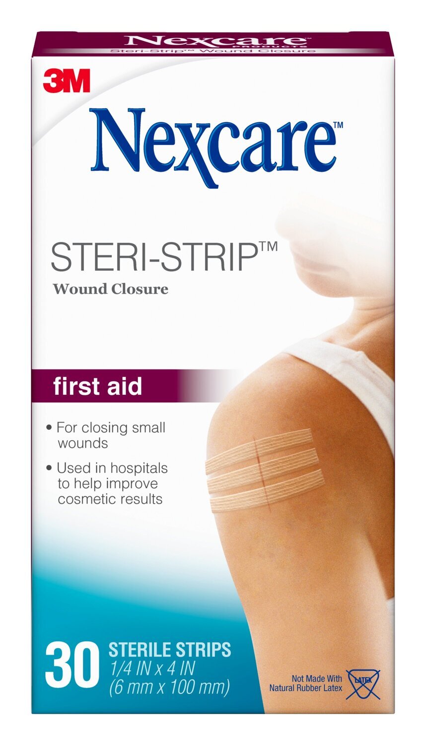 Nexcare Steri-Strip Wound Closure 1/4 in x 4 in 30 ct