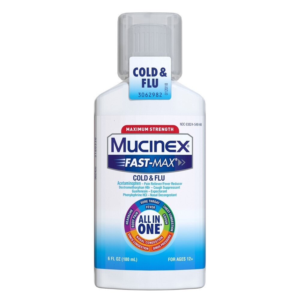 Mucinex Maximum Strength Fast-Max Cold and Flu 6 fl oz