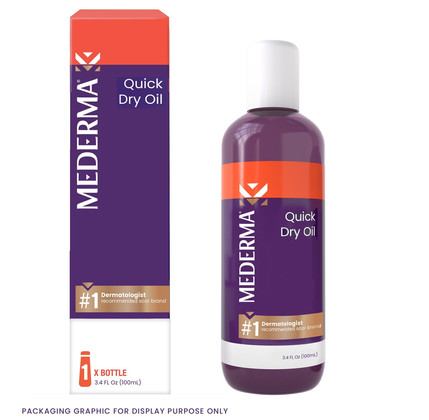 Mederma Quick Dry Oil for Stretch Marks and Scars 3.4 fl oz