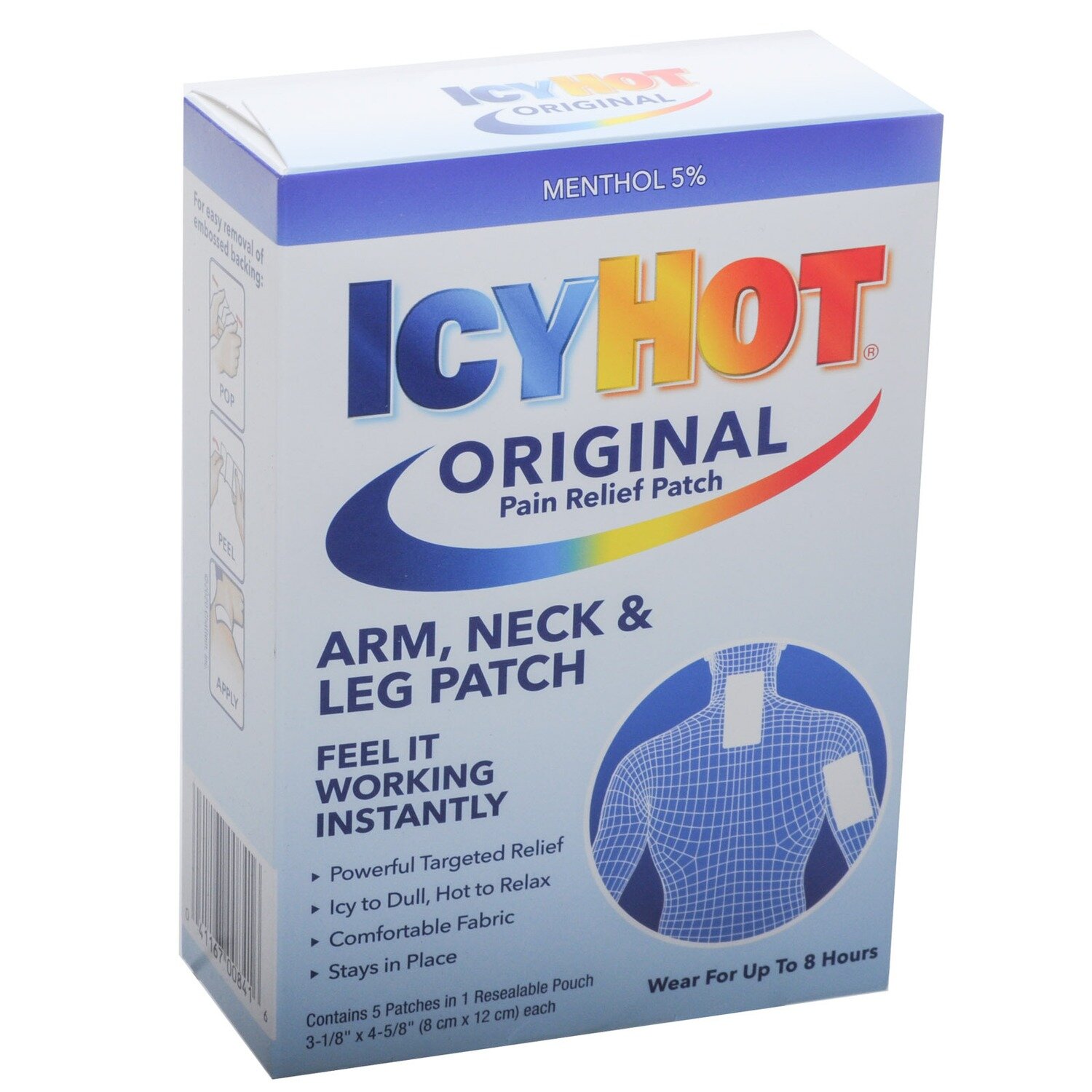 IcyHot Original Menthol 5% Arm, Neck, and Leg Patch 5 pack