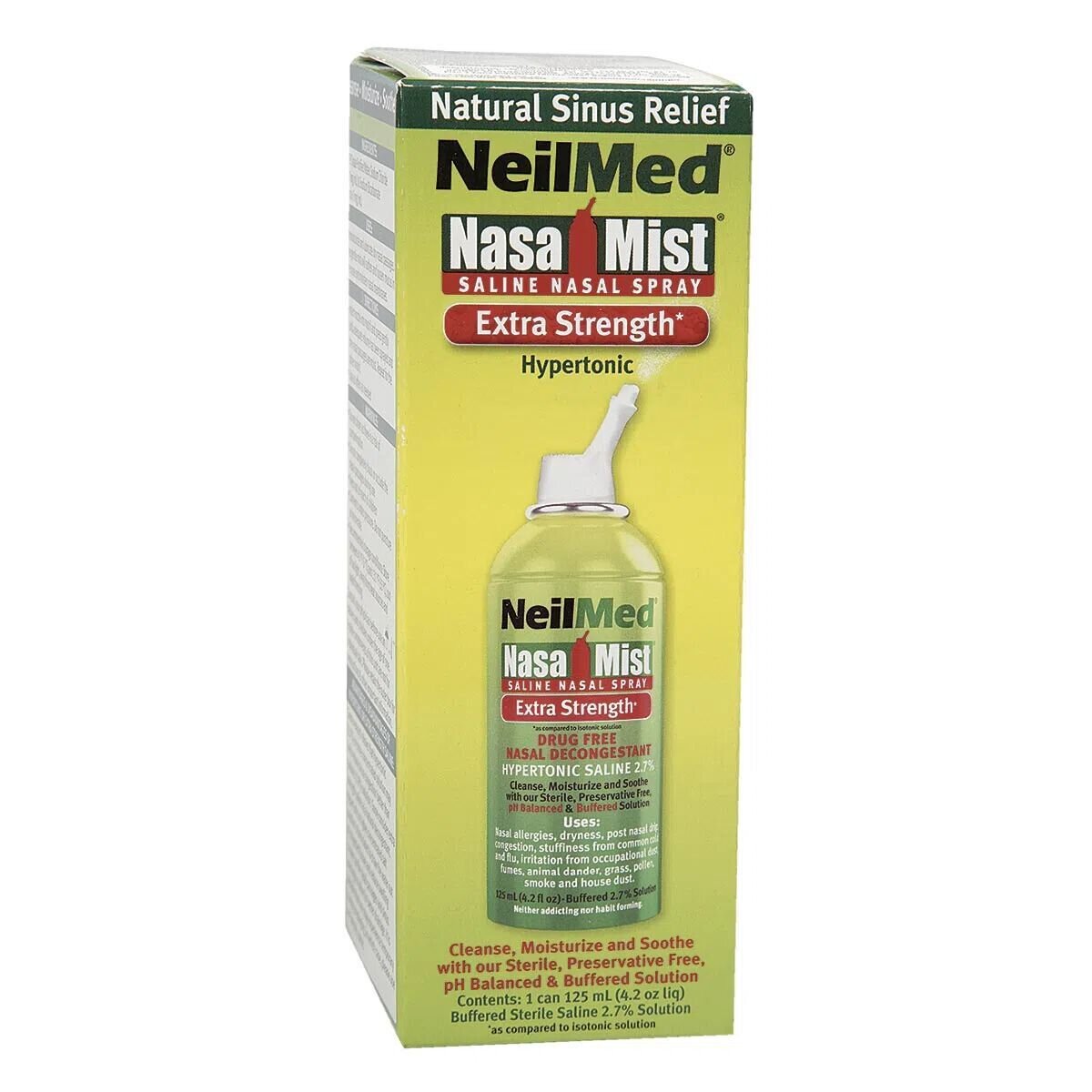NeilMed Nasa Mist Saline Spray Extra Strength Sinus Allergy Cold