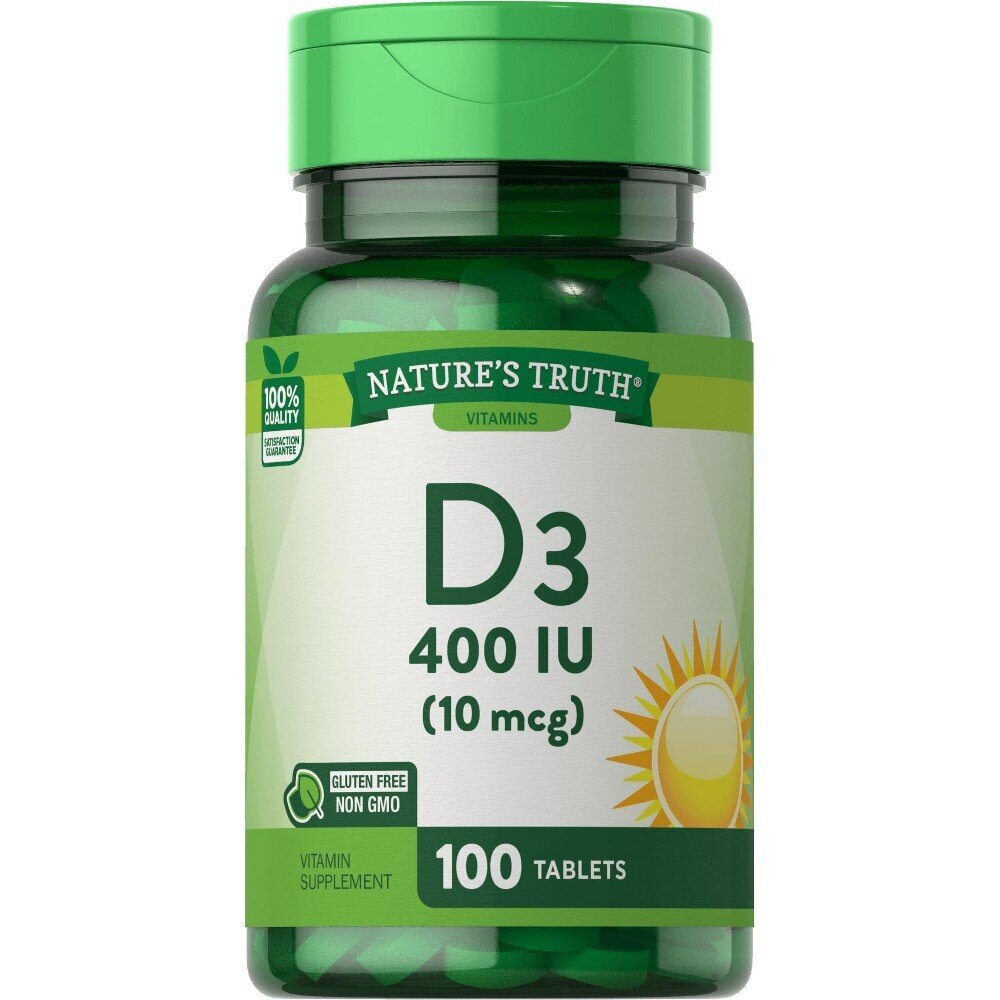 Nature's Truth Vitamin D3 400IU Tablets 100ct
