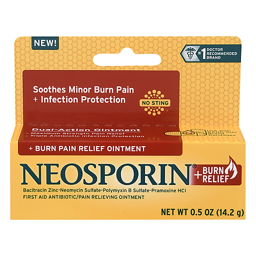 Neosporin + Burn Relief No Sting First Aid Antibiotic/ Pain Relieving Ointment 0.5 oz