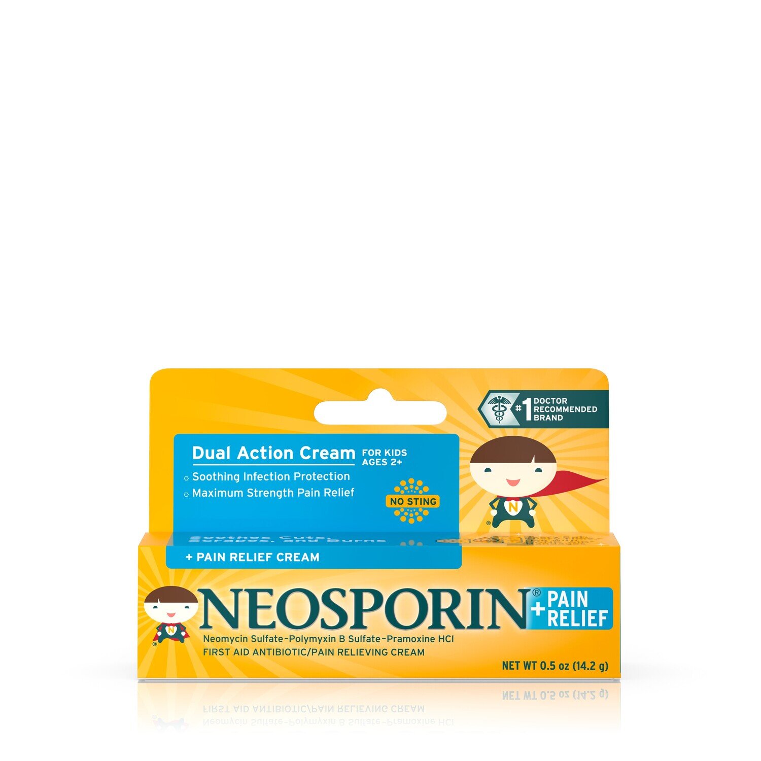 Neosporin + Pain Relief Kids No Sting Cream 0.5 oz