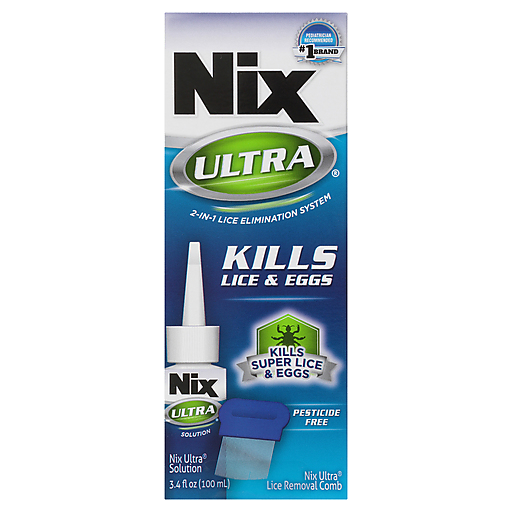 Nix Ultra 2-in-1 Lice Elimination System with Nix Ultra Solution and Nix Ultra Lice Removal Comb 3.4 fl oz