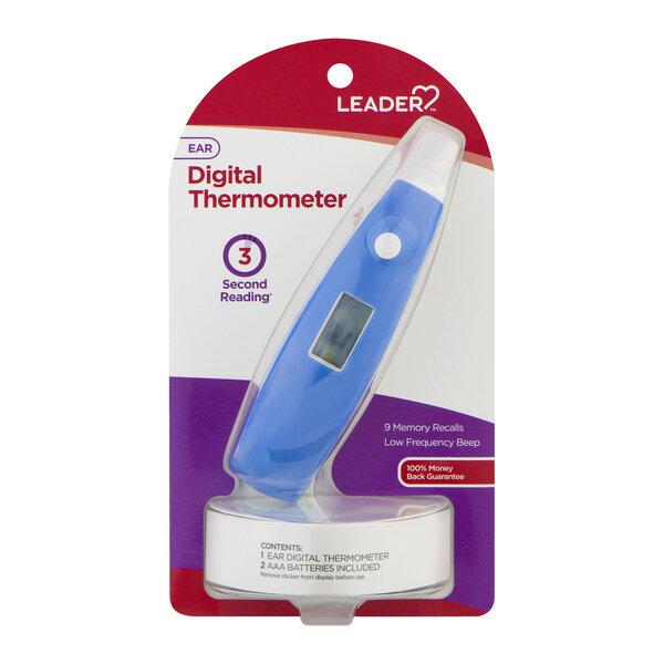 Leader Digital Ear Thermometer Batteries Included