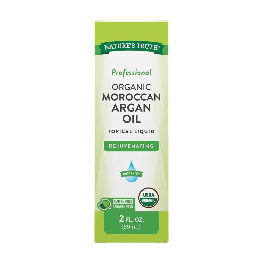 Nature's Truth Professional Organix Pure Moroccan Argan Oil Topical Liquid Rejuvenating And Unscented 2oz