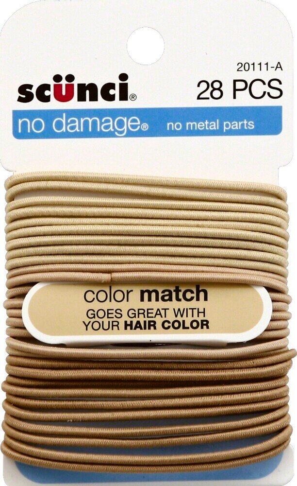 Scünci Color Match Blonde No Damage Hair Ties 28ct