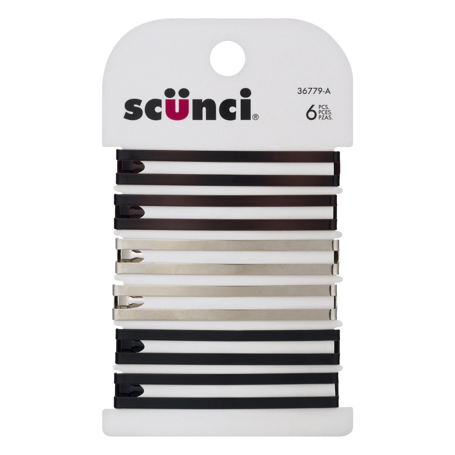 Scünci Multicolored Barrettes 6ct
