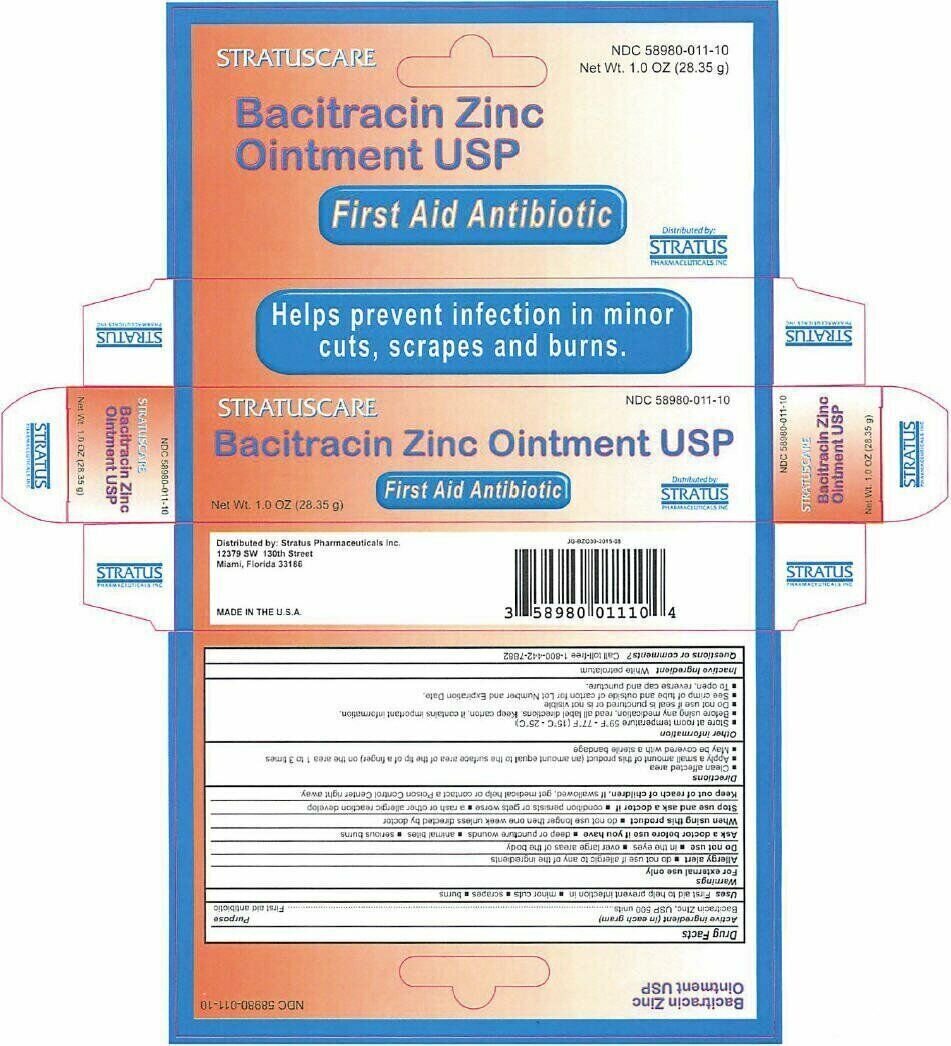 Stratuscare Bacitracin Zinc Ointment First Aid Antibiotic 1 oz