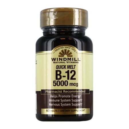 Vitamin B12 Cyanocobalamin 5,000mcg Quick Melt Tablets 60ct