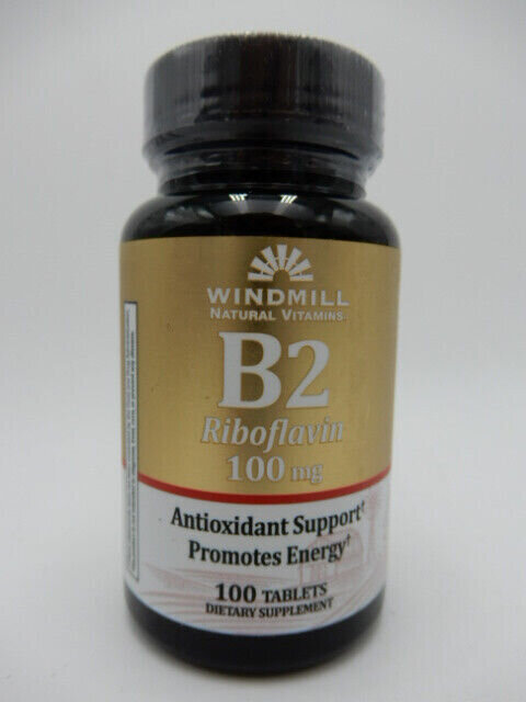 Vitamin B2 Riboflavin 100mg Tablets 100ct