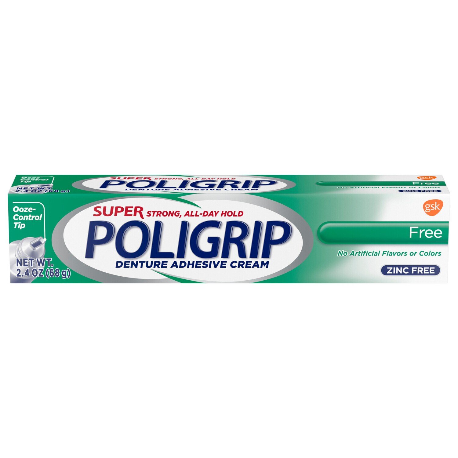 Poligrip Denture Adhesive Cream - Flavorless 2.4oz