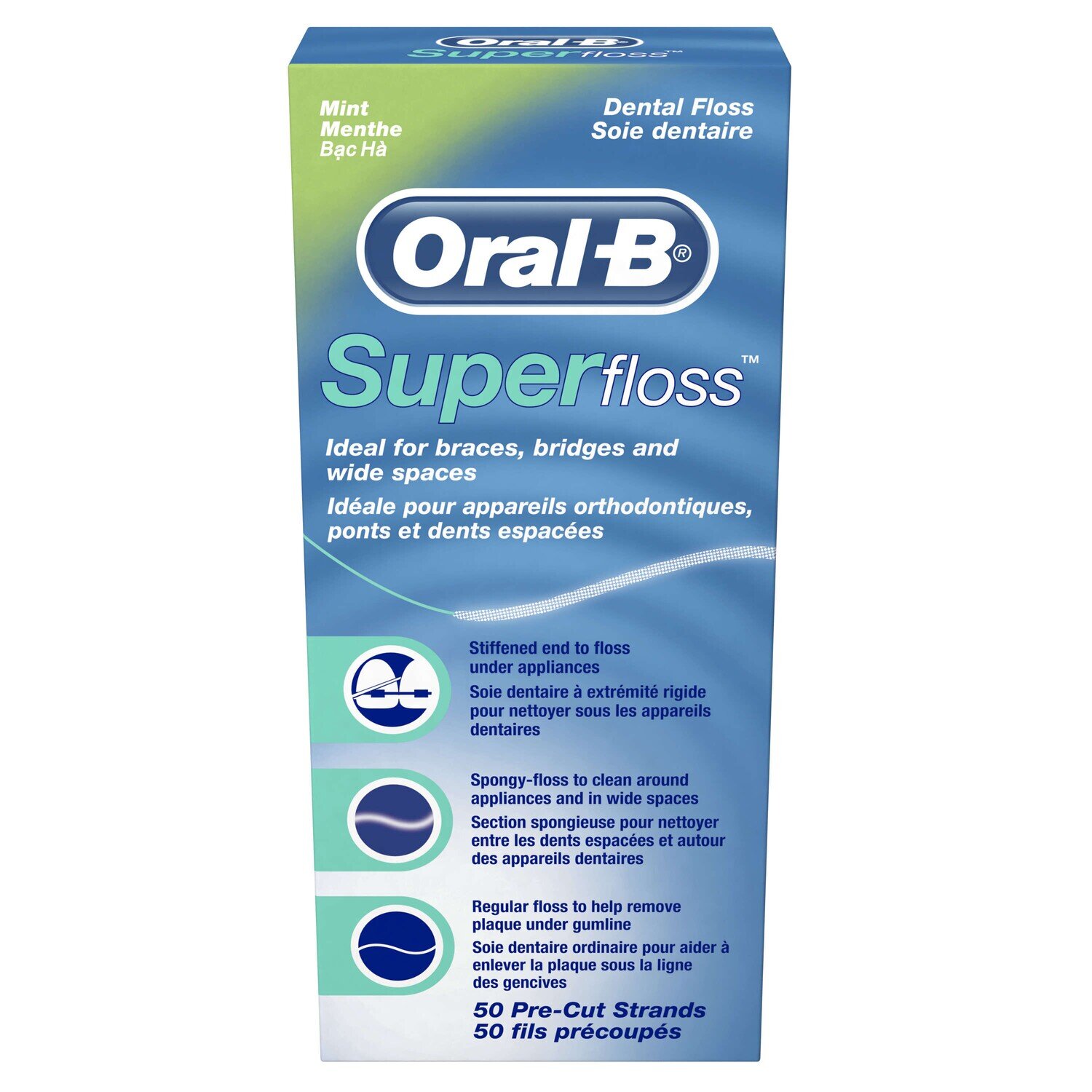 Oral-B Superfloss Pre-Cut Strands Dental Floss 50ct