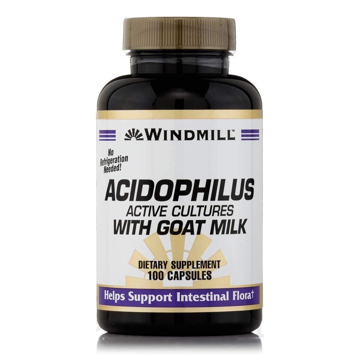 Probiotic With Goat Milk 1 Billion CFU Acidophilus Capsules 100ct