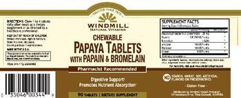 Papaya Enzyme Formula Chewable Tablets 90ct