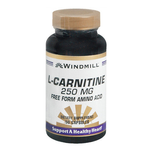 L-Carnitine Free Form Amino Acid 250mg Capsules 50ct
