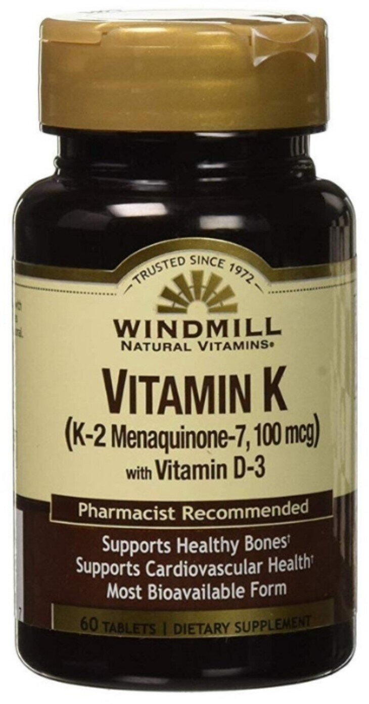 K2 100mcg & D3 25mcg Tablets 60ct