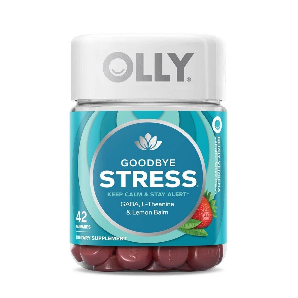 Olly Goodbye Stress Supplement Gummies - Berry Verbena Flavor 42ct