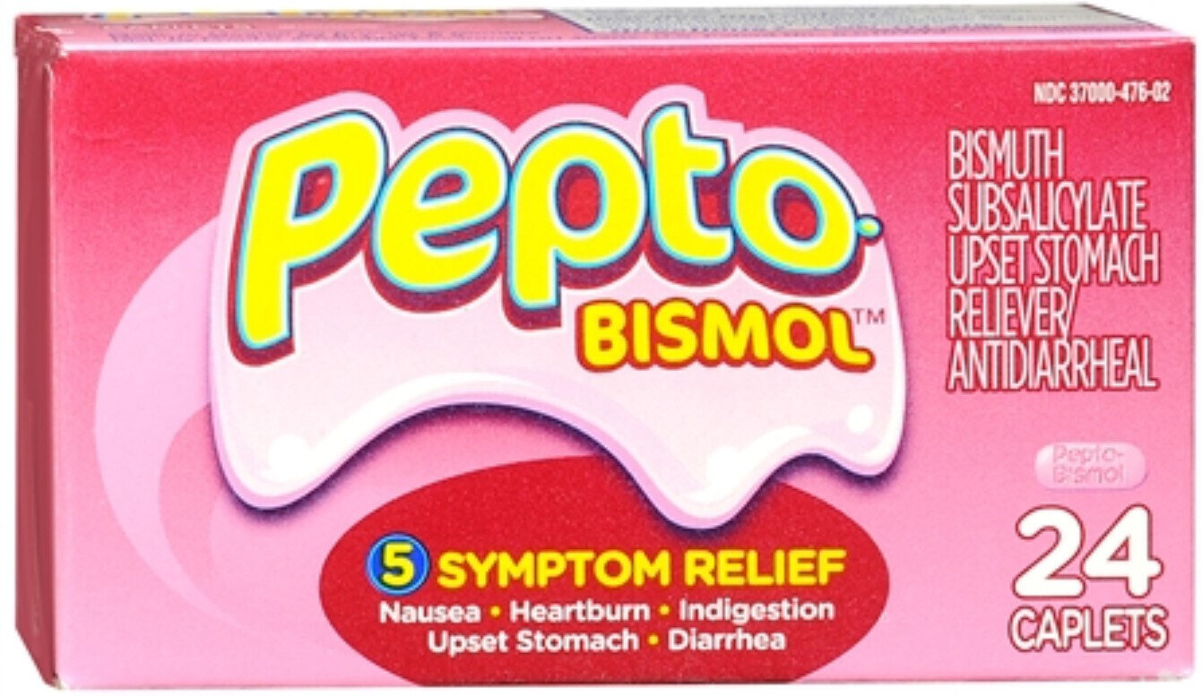 Pepto Bismol 5 Symptom Relief Caplets 24 ct
