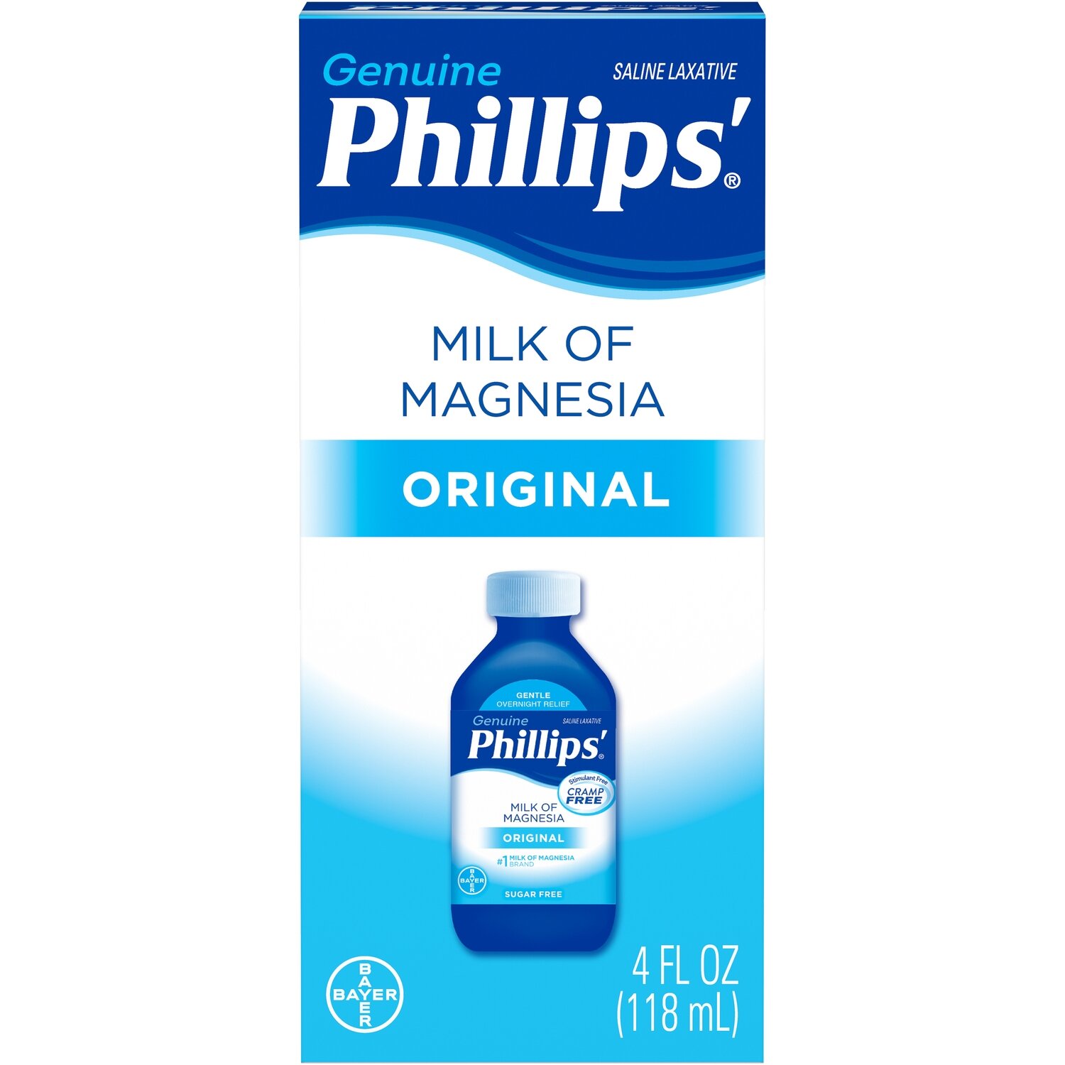 Phillips’ Saline Laxative Milk of Magnesia Original Sugar Free 4 fl oz
