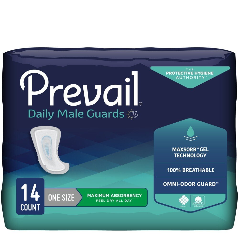 Prevail Daily Male Guards One Size 14 ct